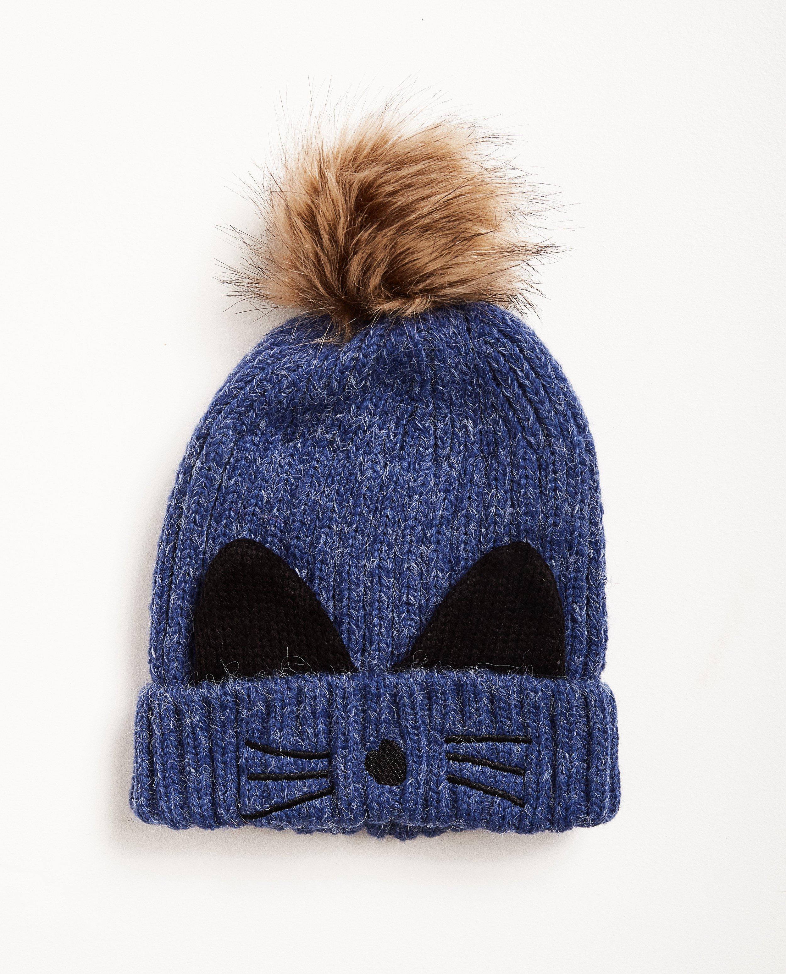 Bonnet bleu - oreilles de chat - JBC