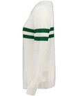 Truien - Witte trui met groene strepen