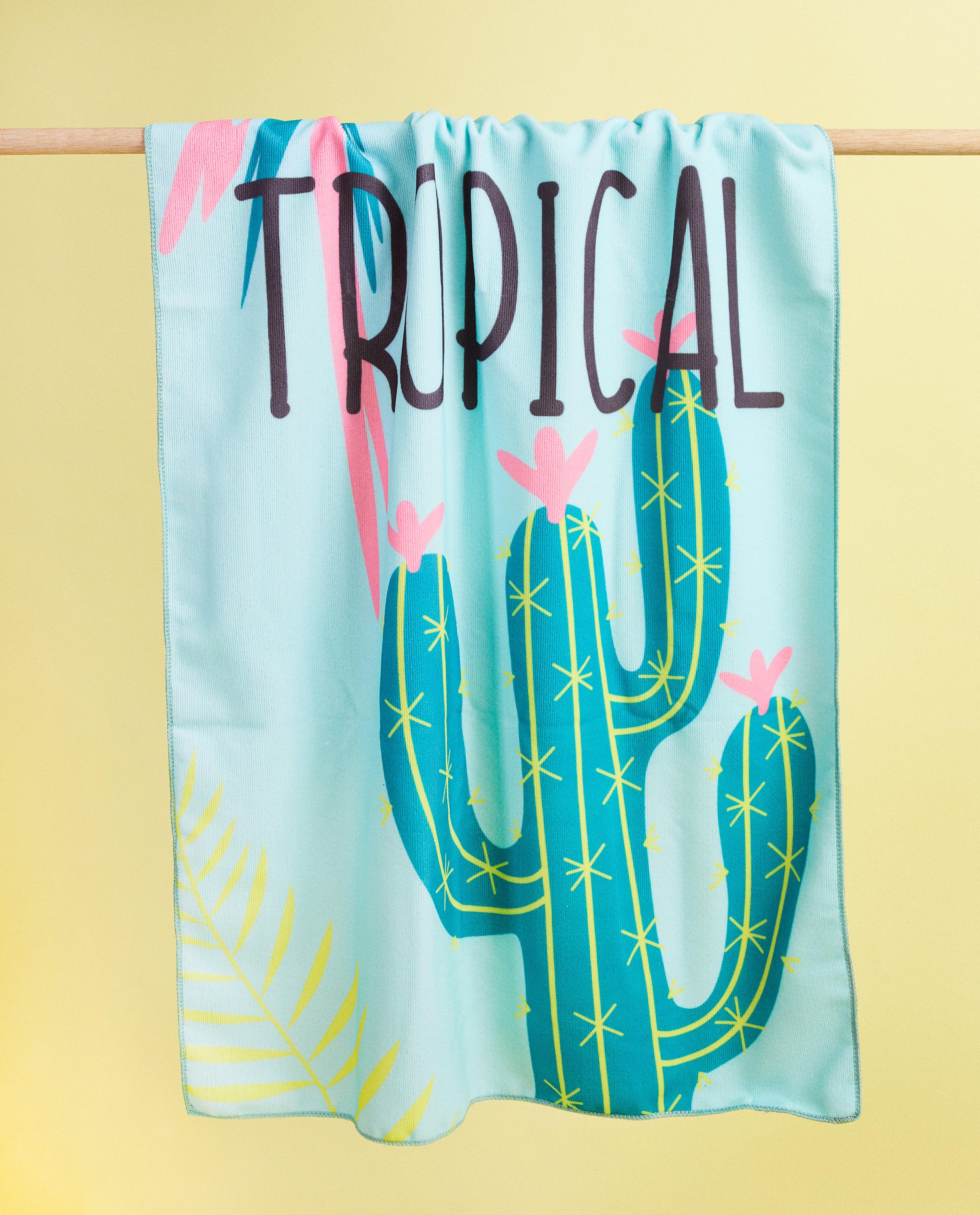 Drap de plage en microfibre - « Tropical », crocodile ! - JBC