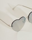 Zonnebrillen - Zilver metalen hartjes zonnebril 