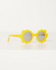 Gele zonnebril in bloemetjesvorm - Met spiegelende glazen - JBC