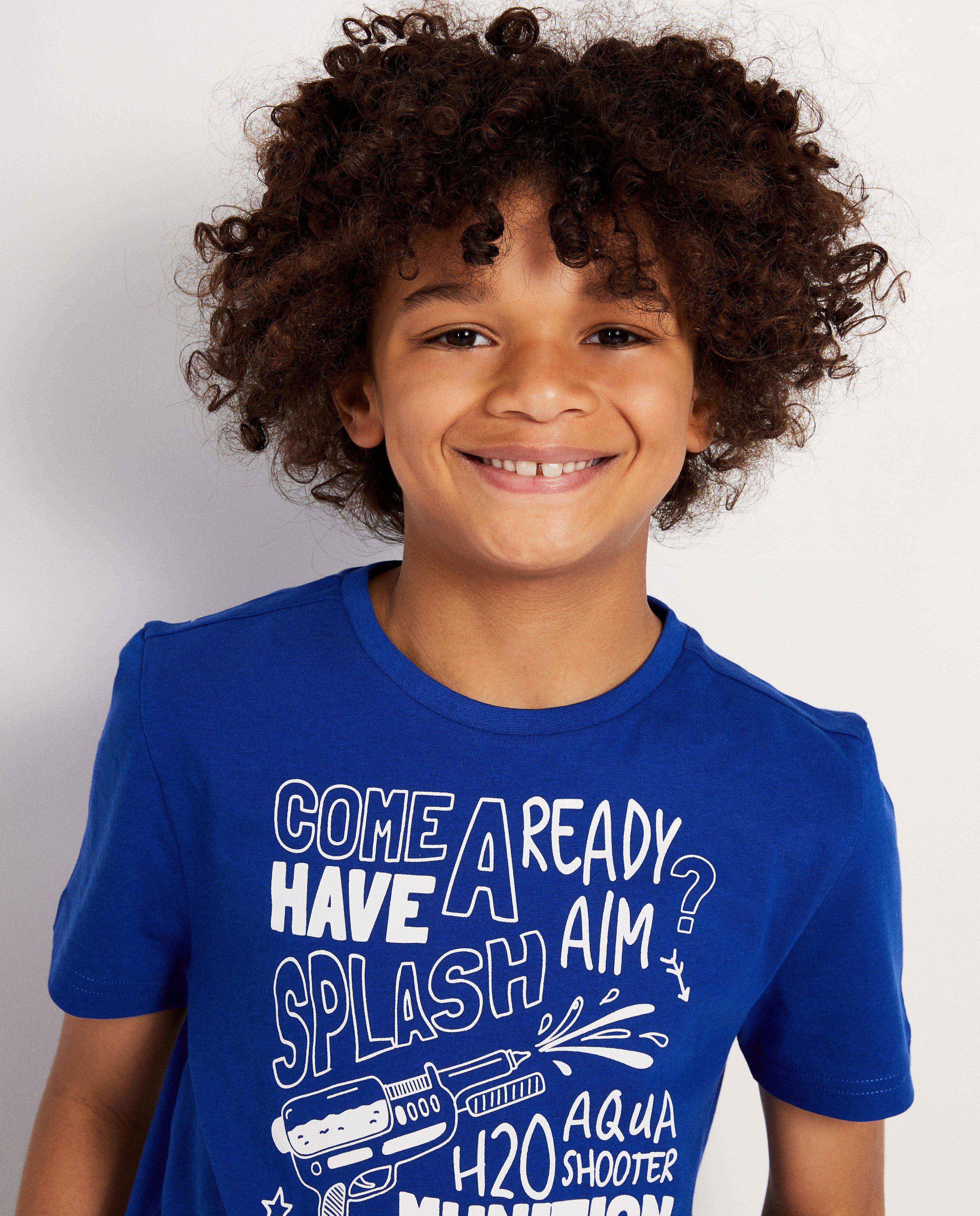 T-shirts - T-shirt bleu, imprimé BESTies