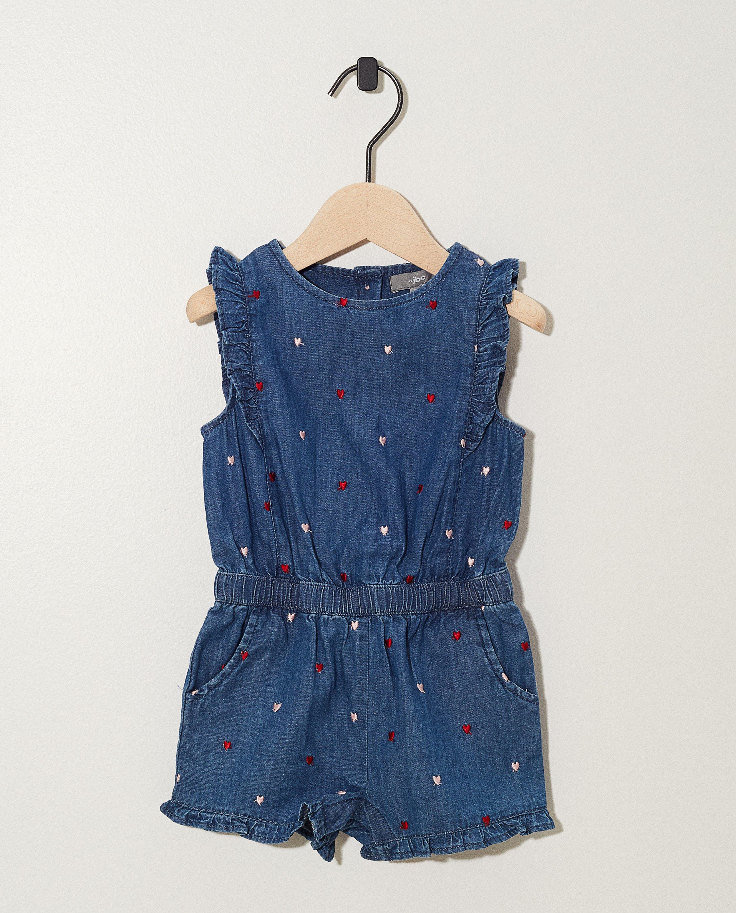 Jeans jumpsuit met hartjes - en ruches - JBC