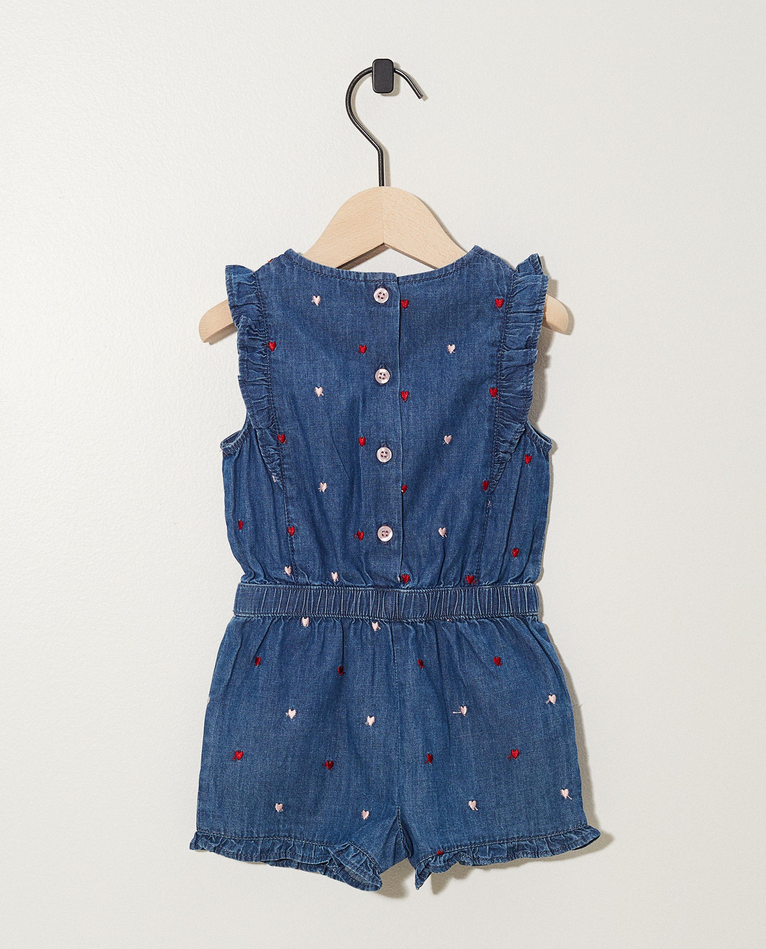 Jumpsuits - Jeans jumpsuit met hartjes