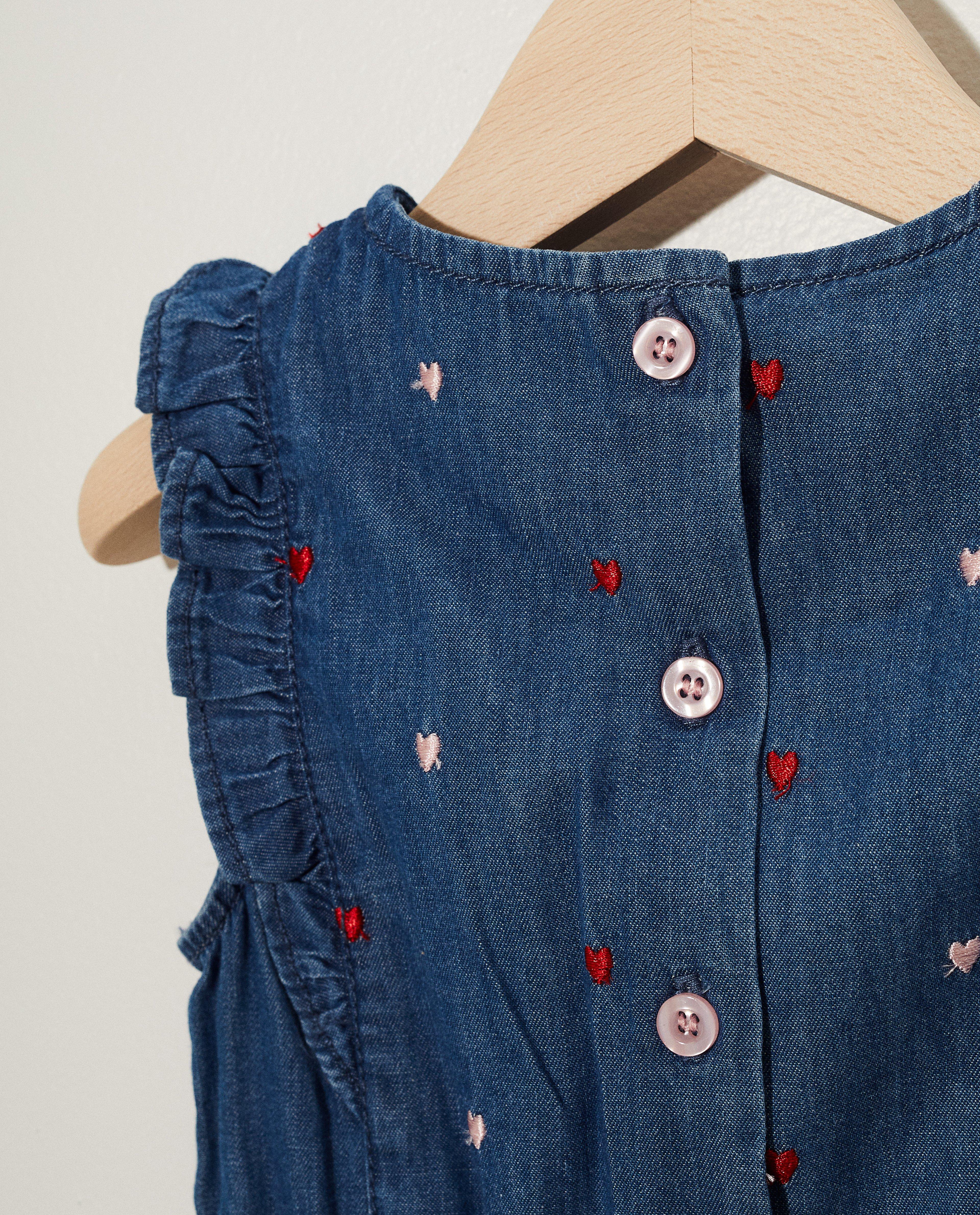 Jumpsuits - Jeans jumpsuit met hartjes