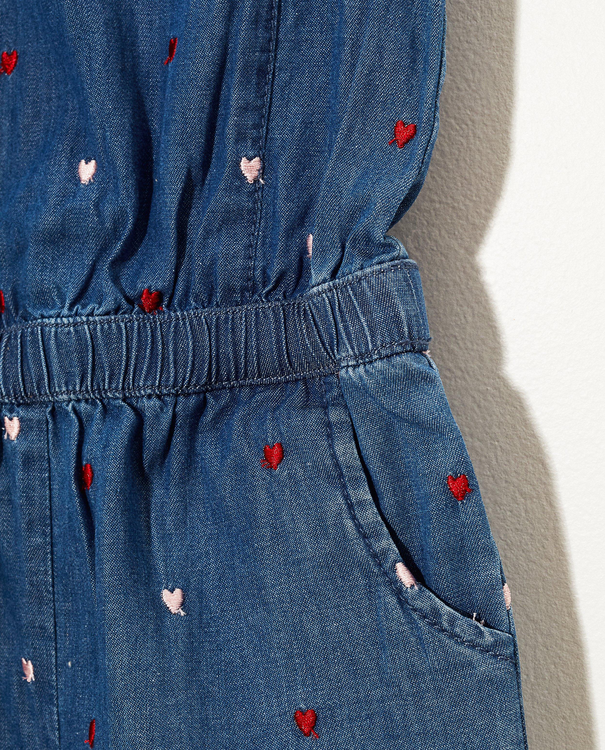 Jumpsuits - Jeans jumpsuit met hartjes