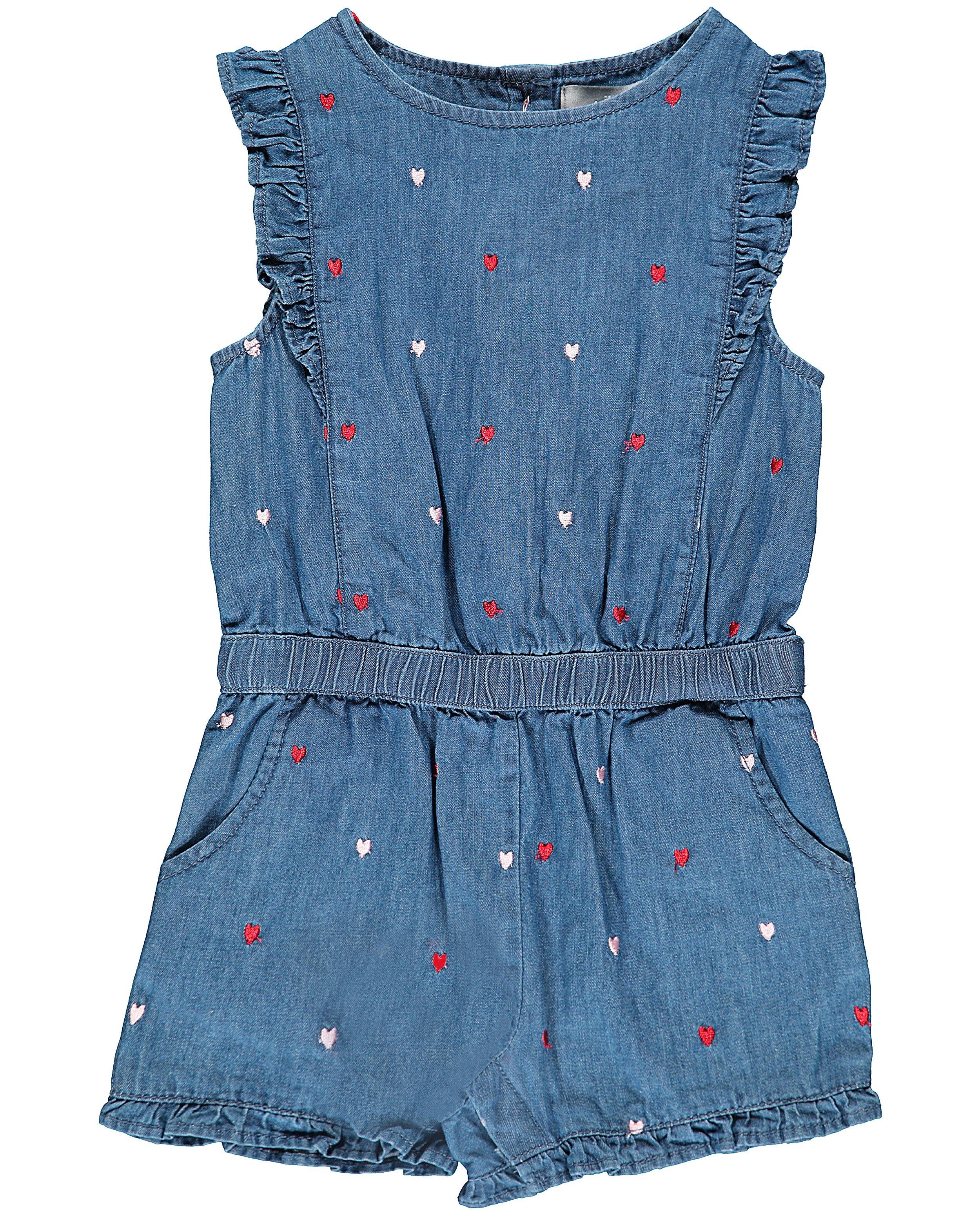 Jumpsuits - Jeans jumpsuit met hartjes