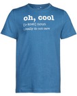 T-shirts - T-shirt bleu avec une inscription