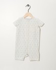 Pyjama gris en coton bio - palmiers bleus - Newborn 50-68