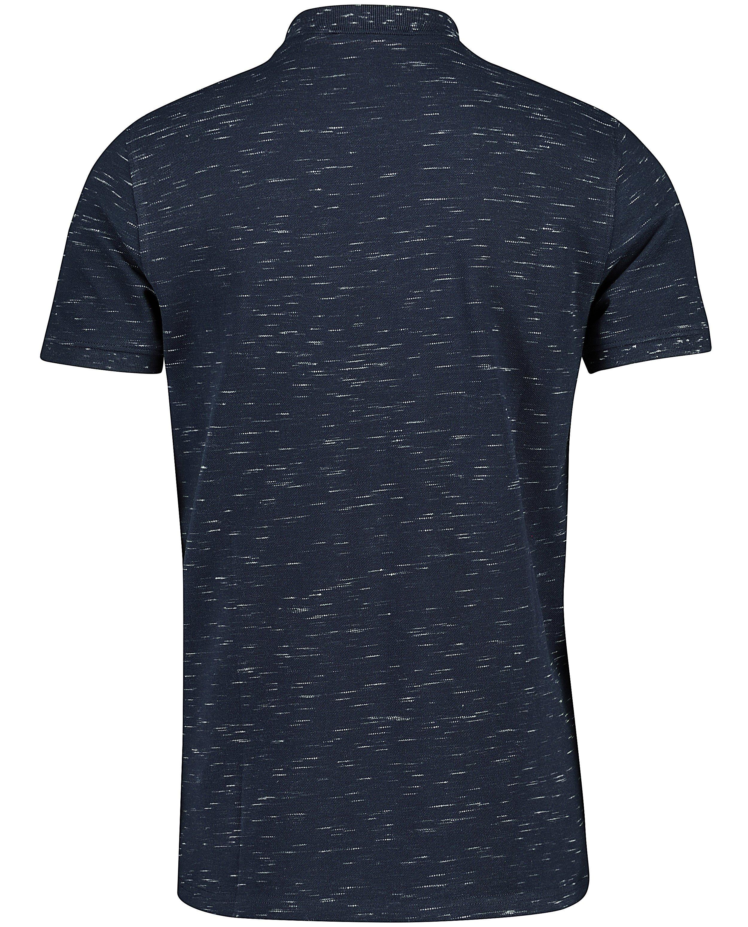 Polo's - Donkerblauwe polo met streepjes