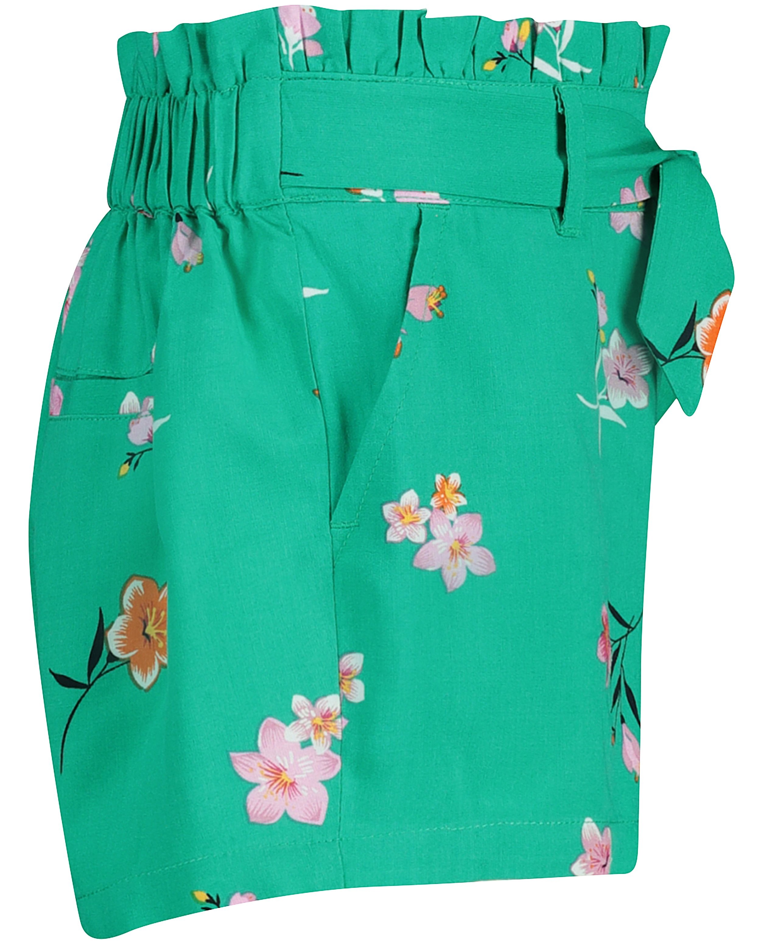 Shorts - Short vert orné de fleurs