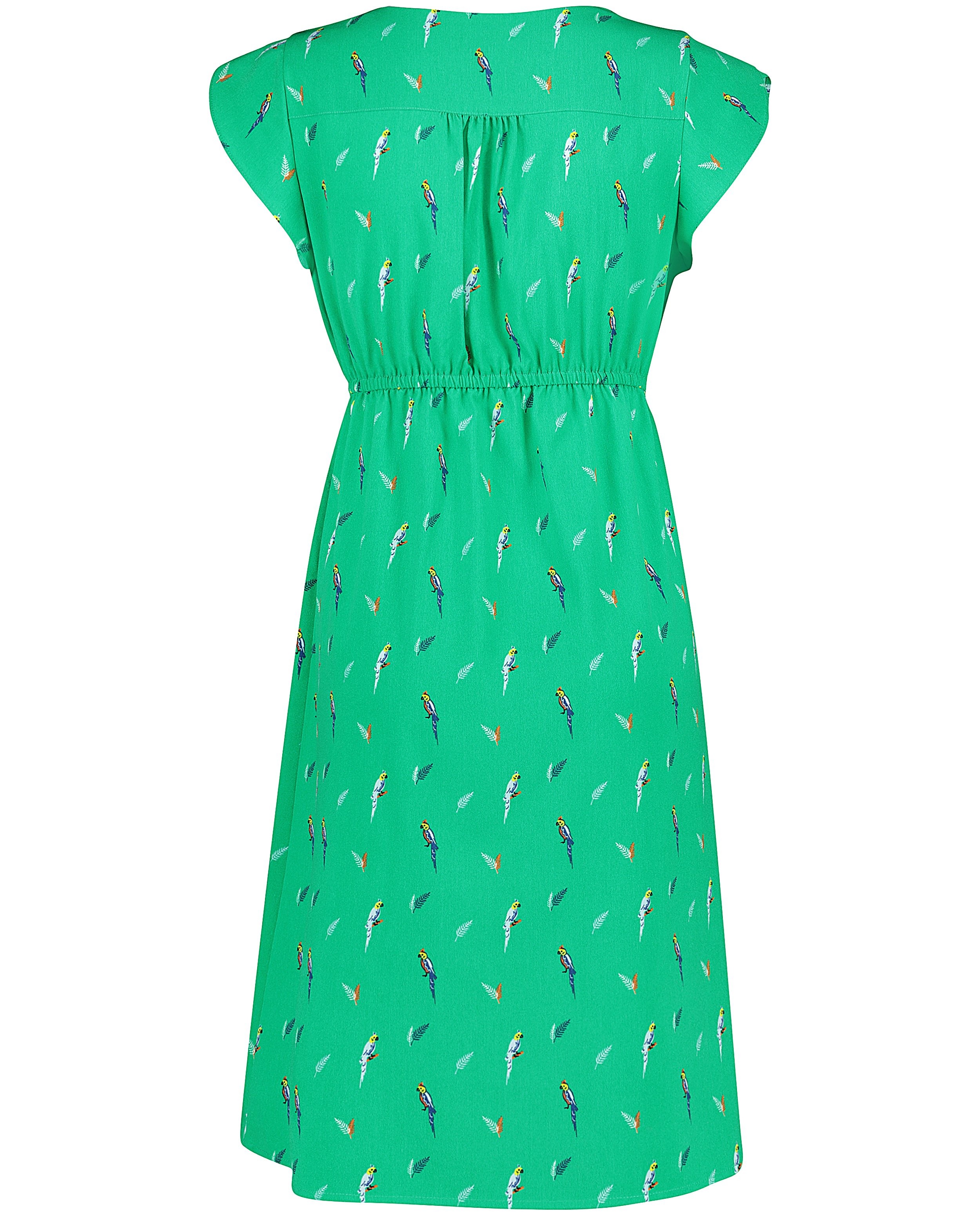 Kleedjes - Groene jurk met allover print JoliRonde