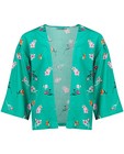 Blazers - Groene kimono met bloemenprint