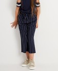 Pantalons - Jupe-culotte bleu foncé rayée