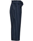 Pantalons - Jupe-culotte bleu foncé rayée