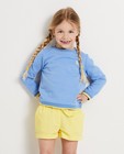 Sweaters - Blauwe sweater met geel Heidi