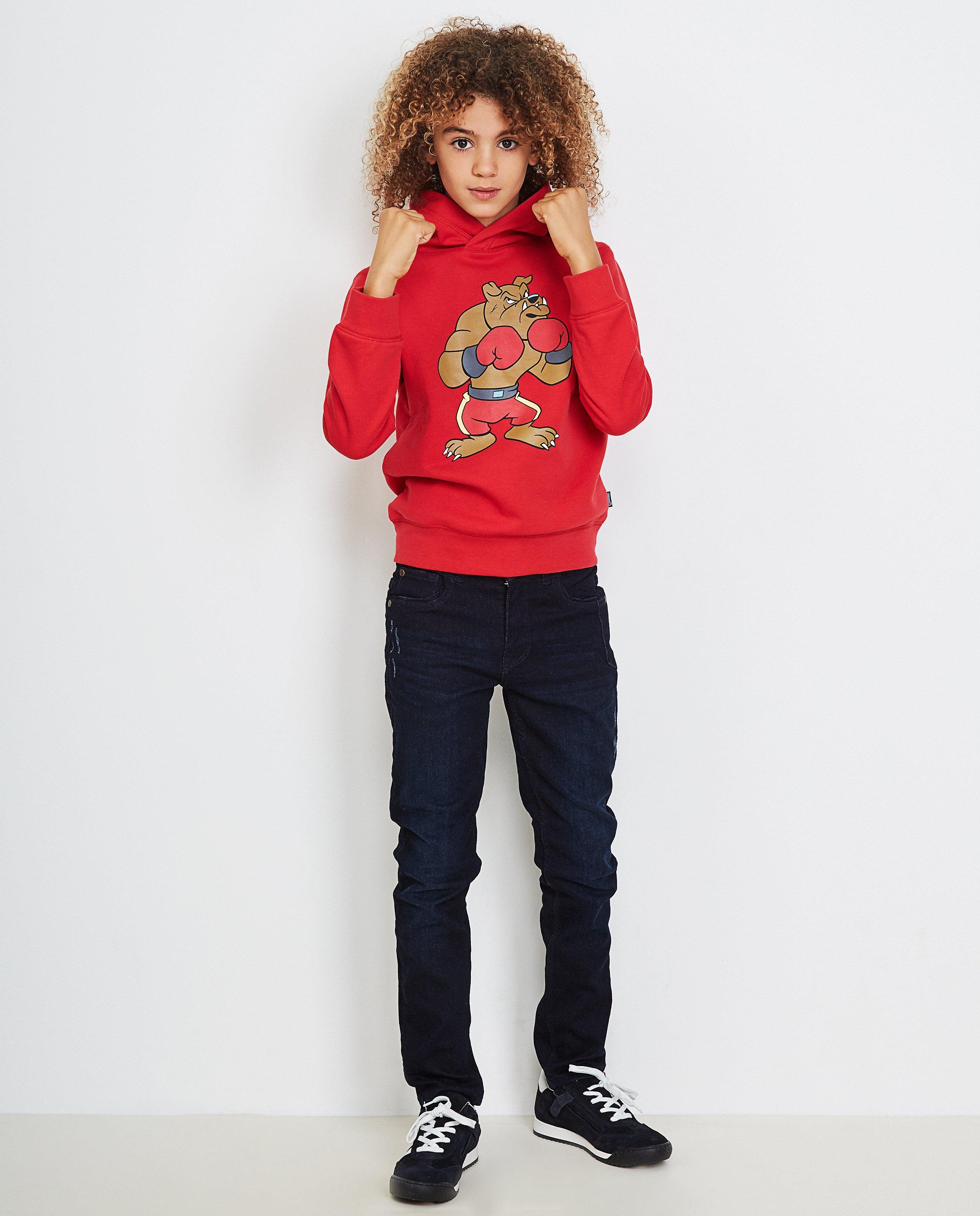 Hoodie imprim&eacute; Campus 12 - D&eacute;tails du produit - rouge vif - image num&eacute;ro 1