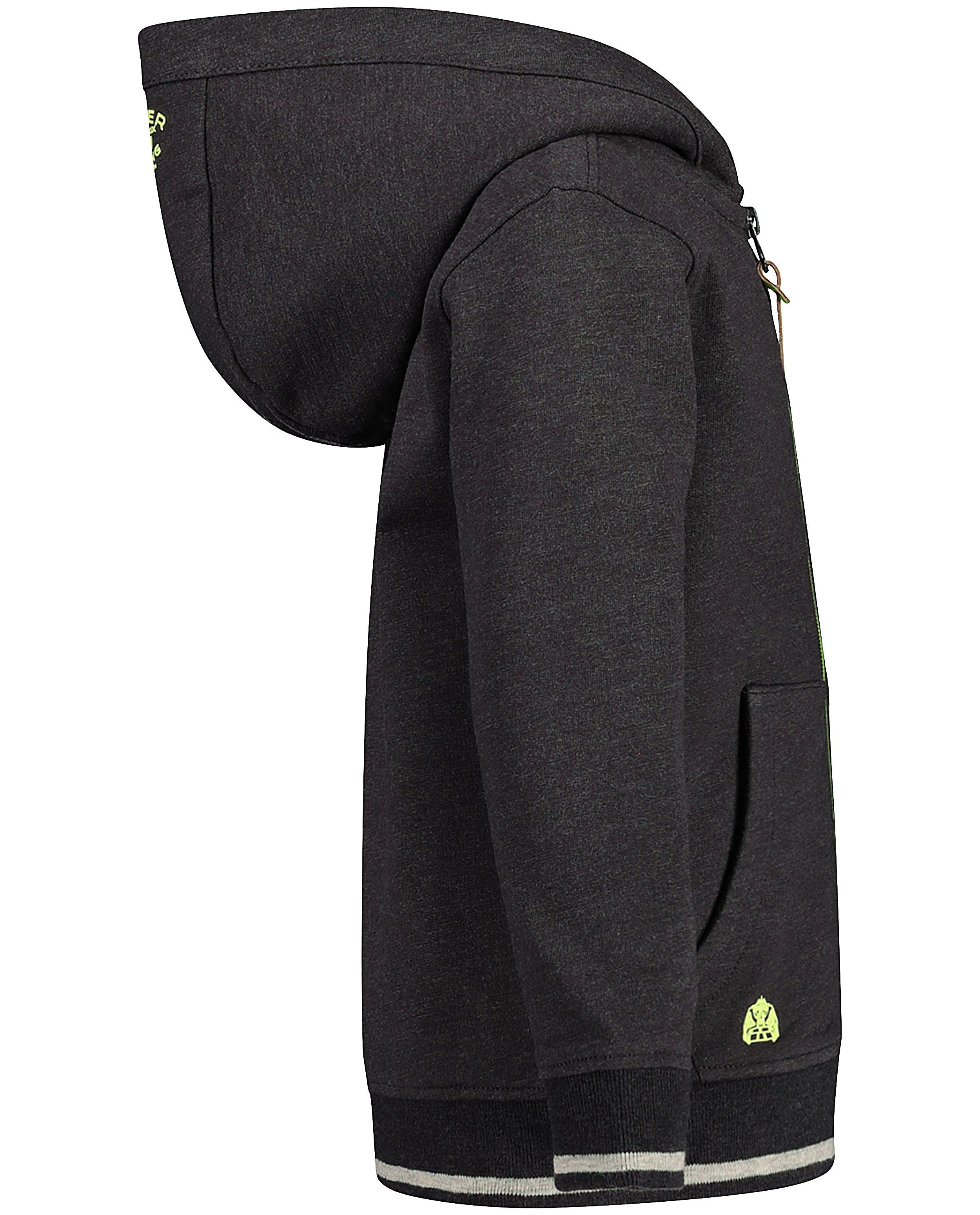 Cardigans - Donkergrijs vest met kap Rox