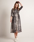 Maxi-jurk met slangenprint - en hemdkraagje - JBC