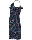 Kleedjes - Donkerblauw jurkje met bloemenprint