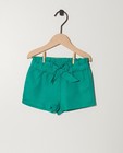 Short vert en lyocell - paperbag waist - JBC
