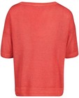 Truien - Rode gebreide T-shirt met hartje