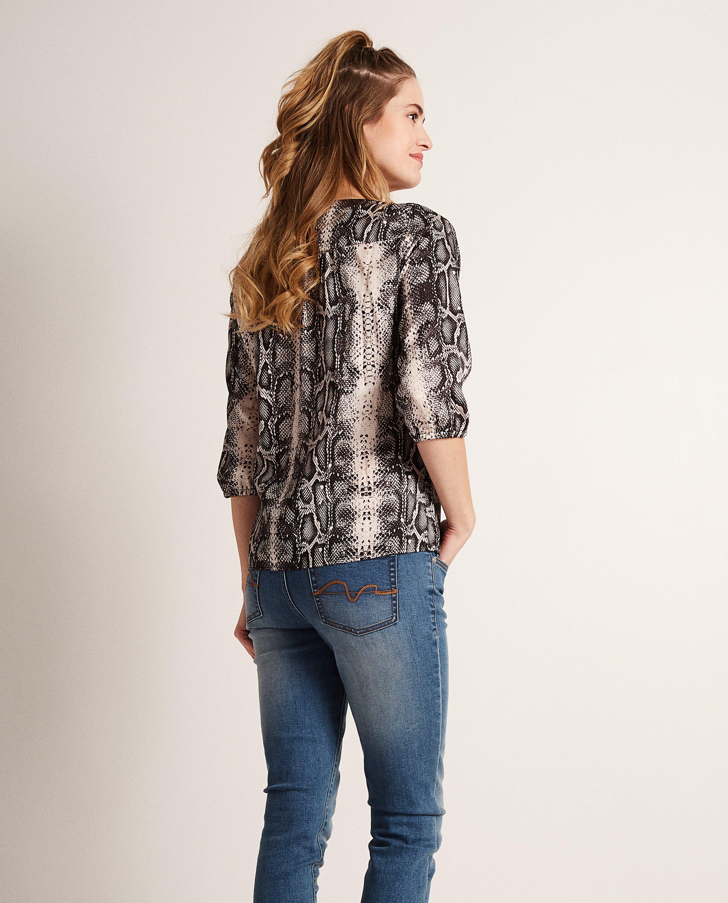 Hemden - Blouse met slangenprint