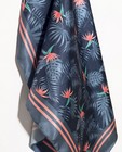 Breigoed - Blauw sjaaltje met tropische print