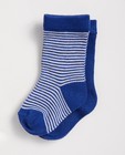 2 paires de chaussettes bleues - rayées et unies - JBC