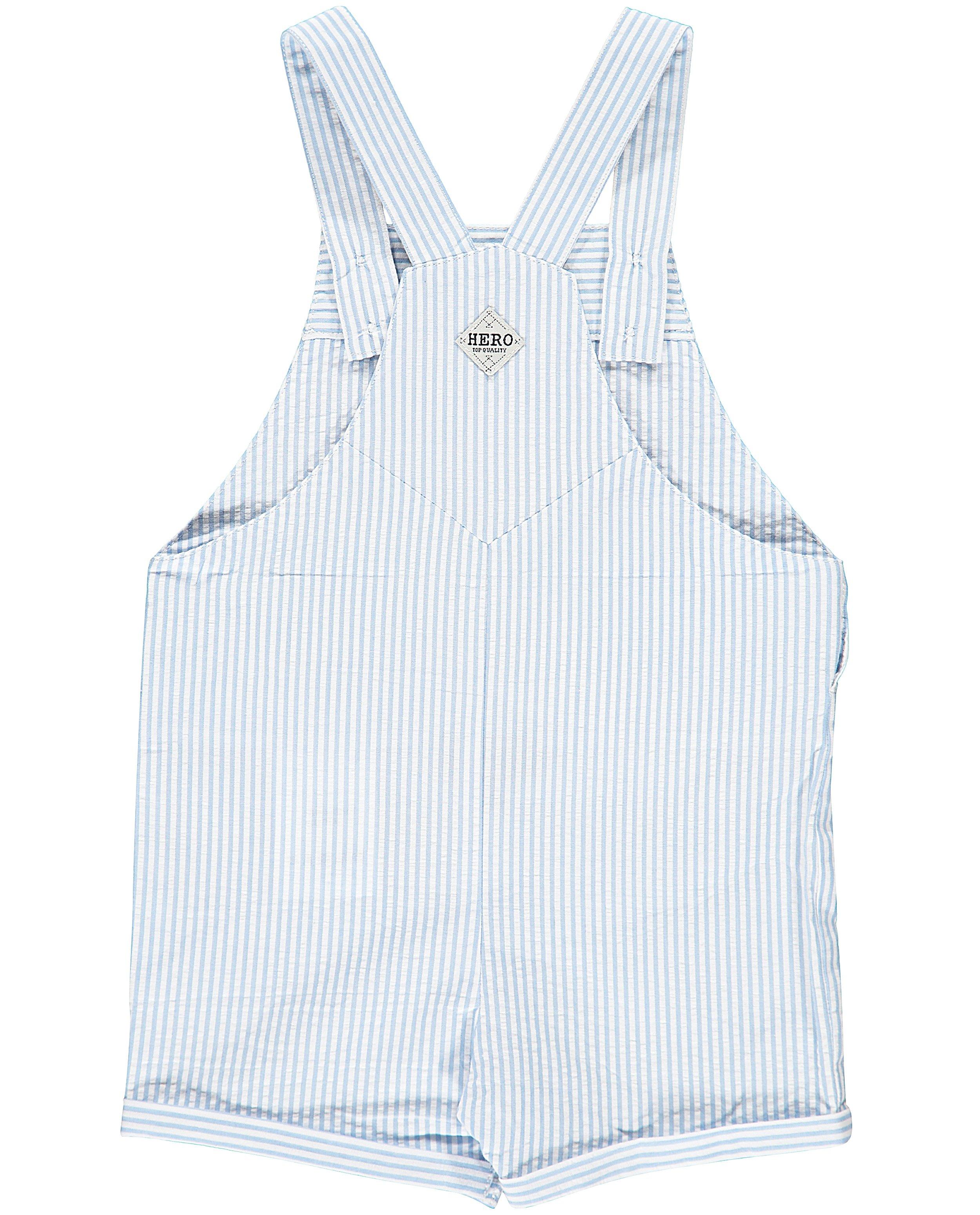 Shorts - Salopette blanche à rayures bleues
