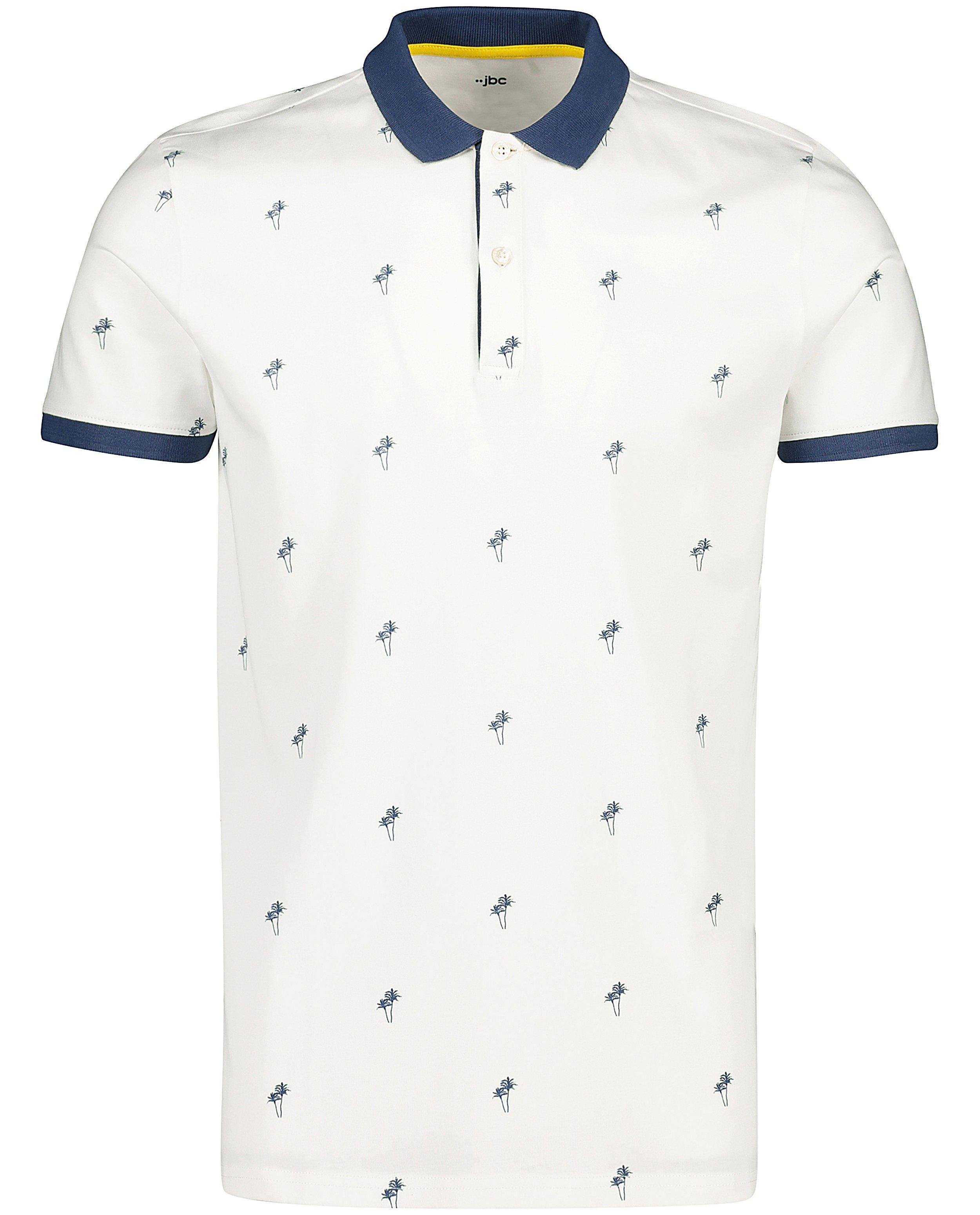 Polo's - Witte polo met palmboomprint