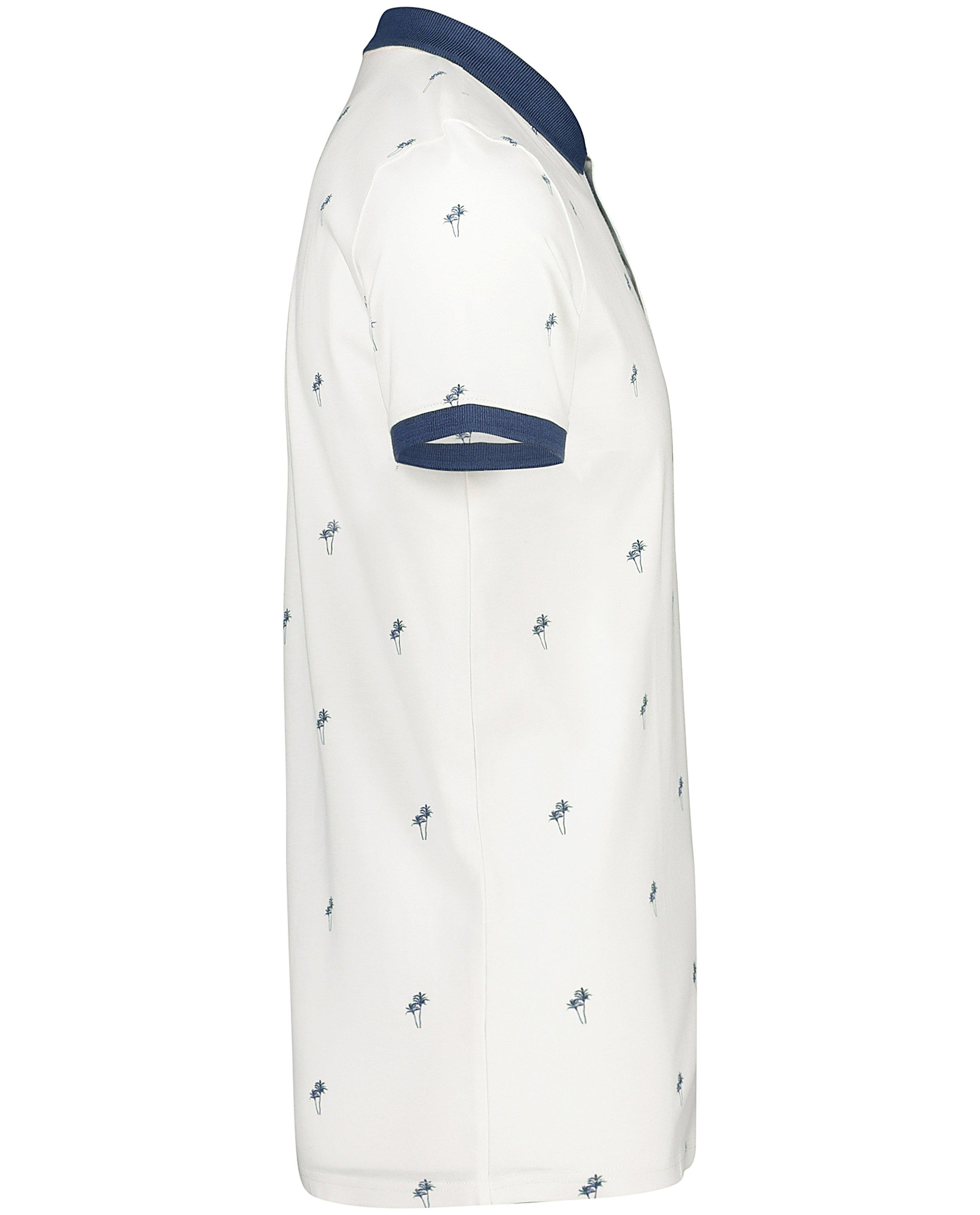 Polo's - Witte polo met palmboomprint