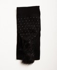 Sjaal met strass + pompons - in zwart - JBC