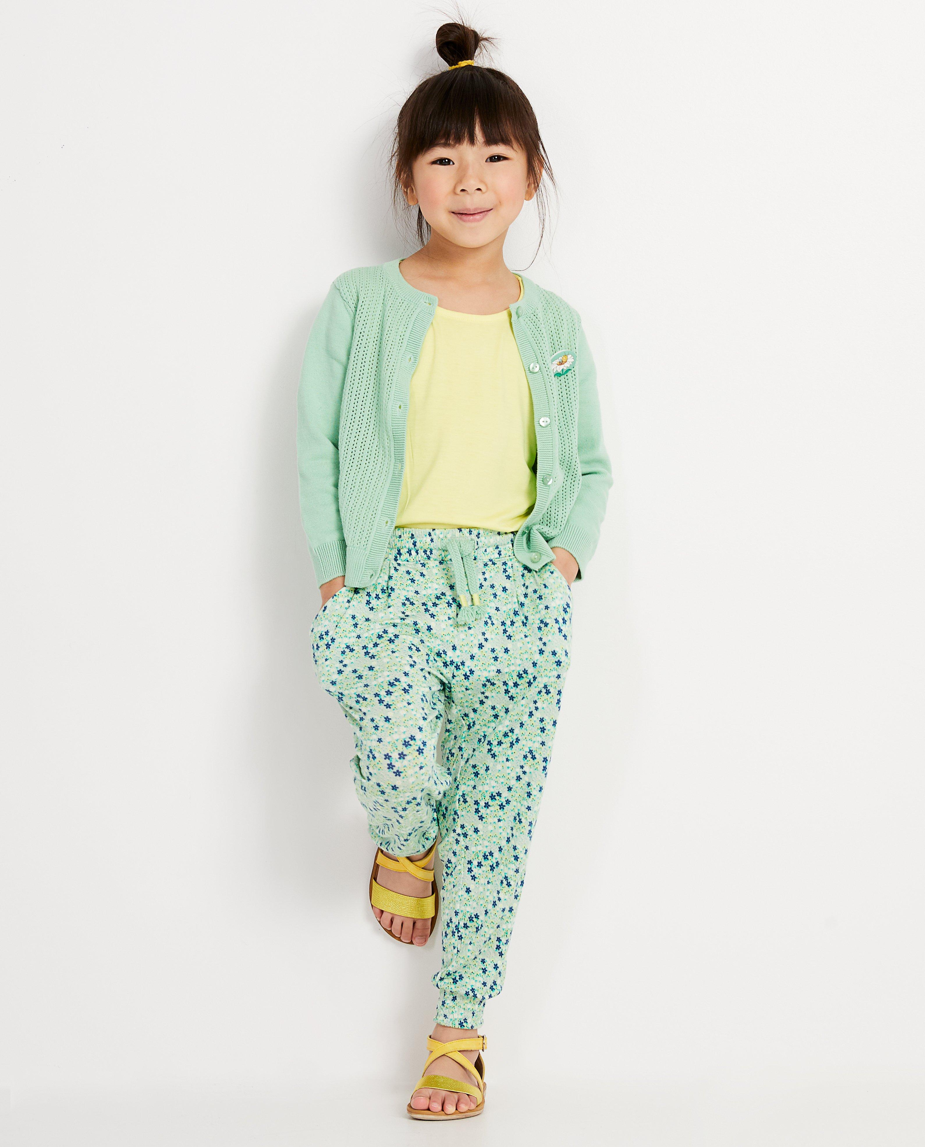 Groene broek met print Maya - allover bloemenprint - Maya