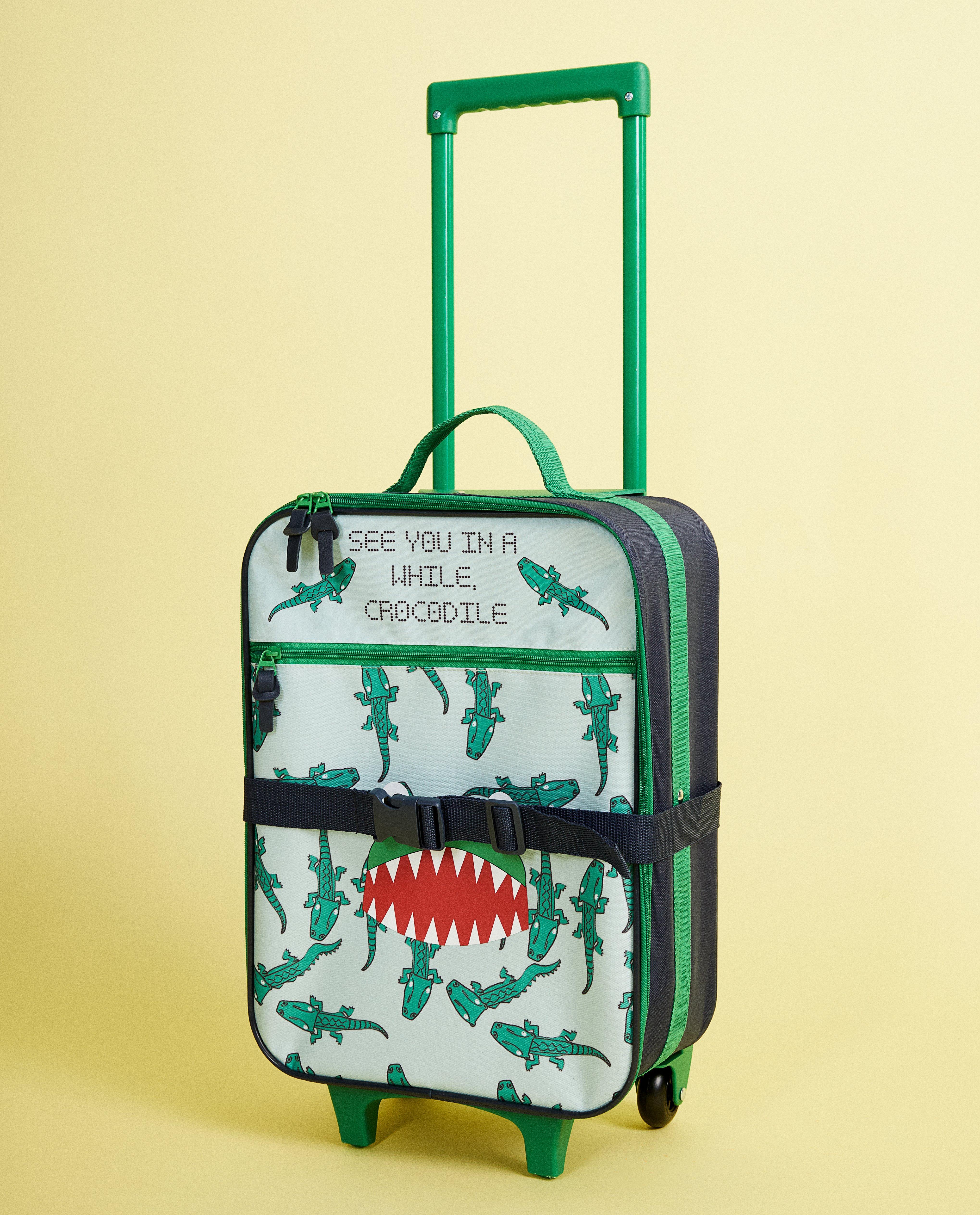 Sacs - Valise bleu foncé, crocodile