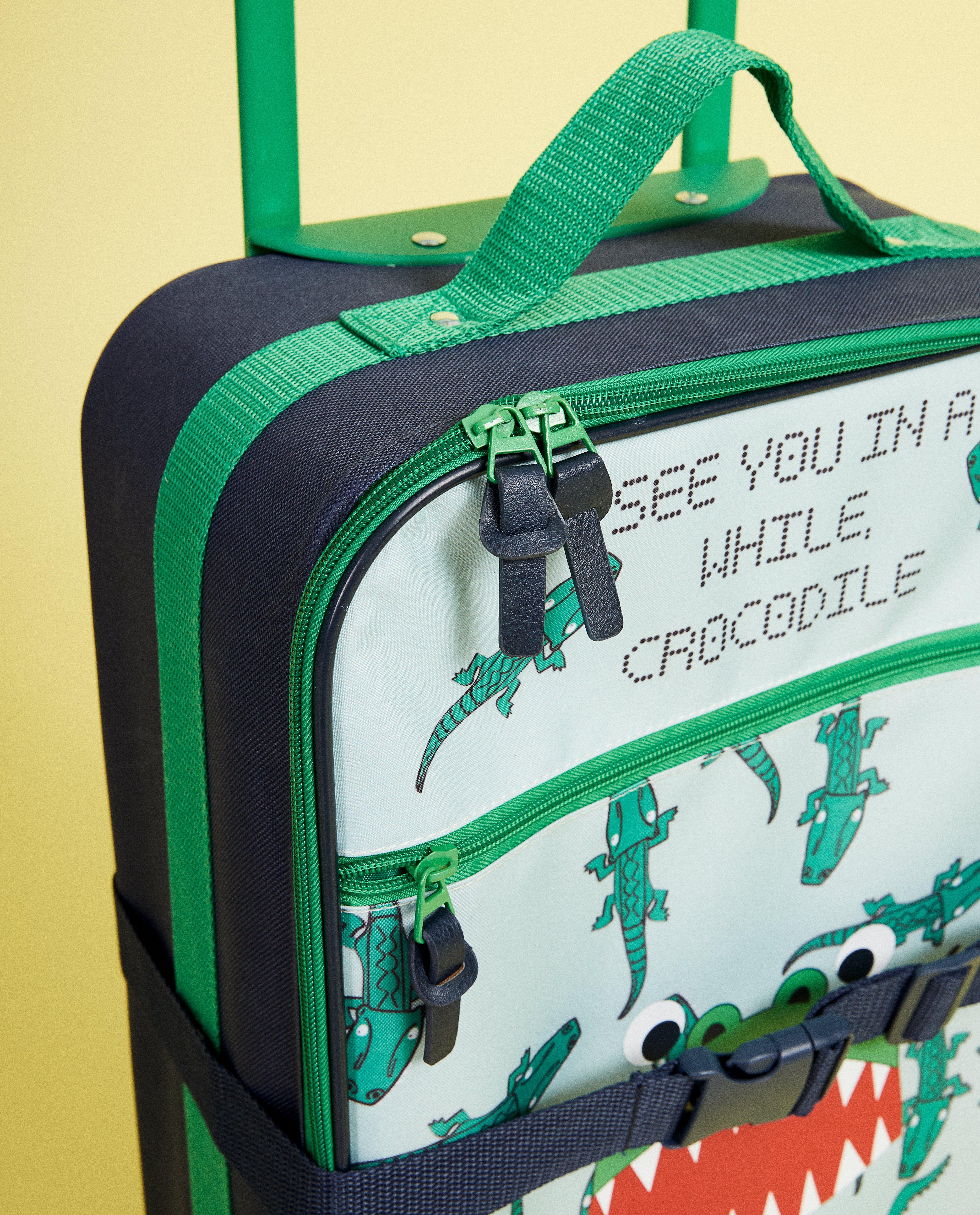 Sacs - Valise bleu foncé, crocodile