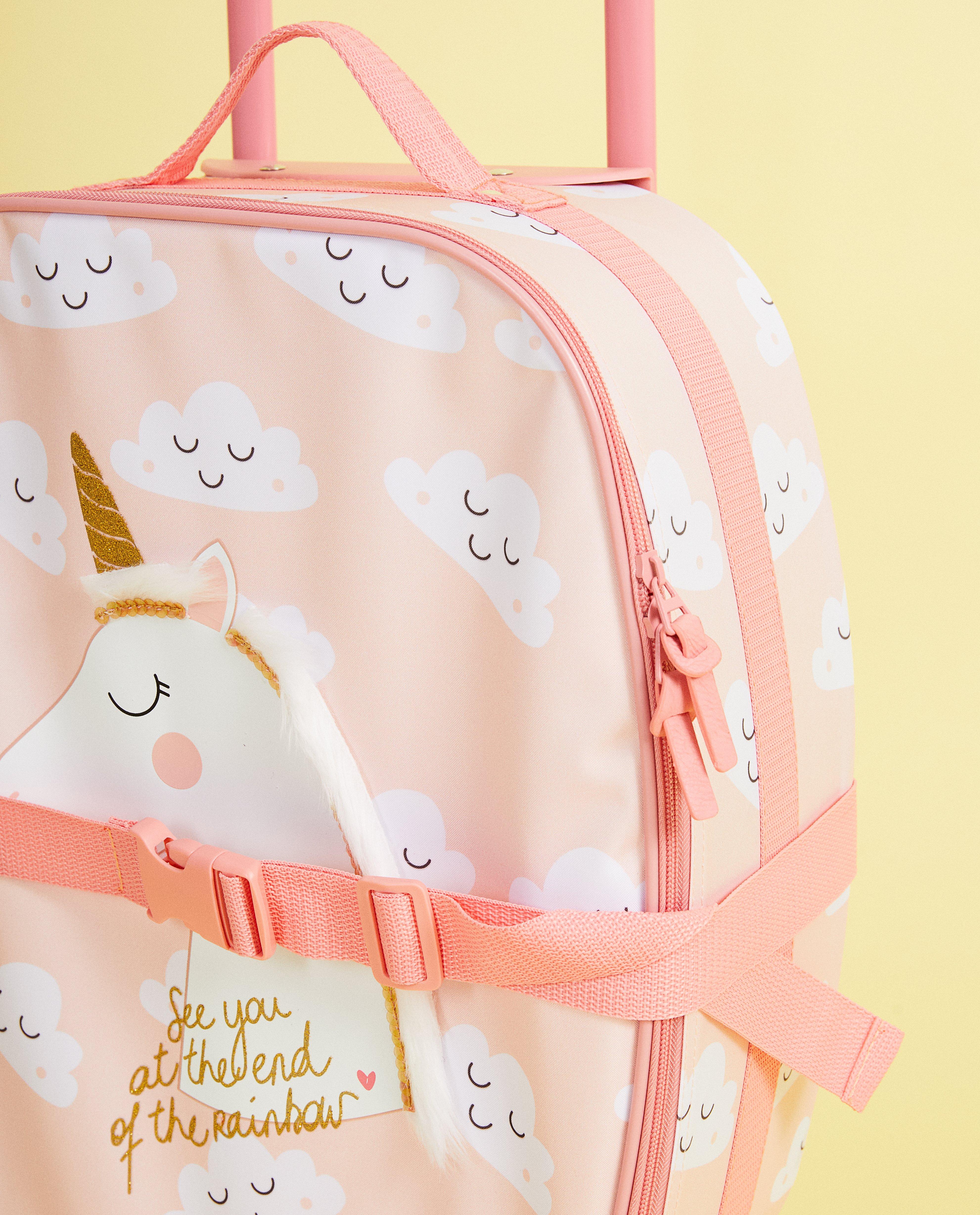 Sacs - Valise rose, licorne