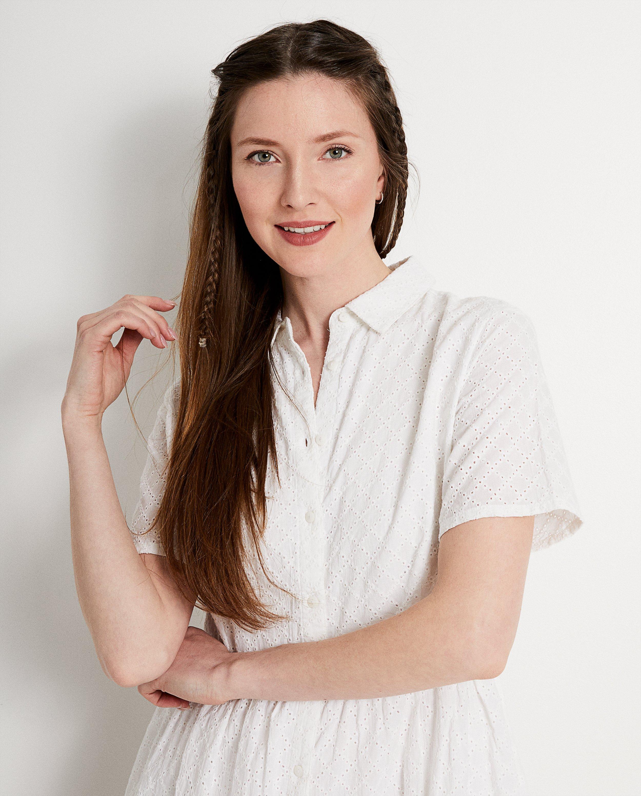 Kleedjes - Witte jurk met broderie anglaise