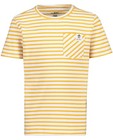 T-shirts - Wit T-shirt met gele strepen