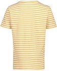 T-shirts - T-shirt blanc à rayures jaunes
