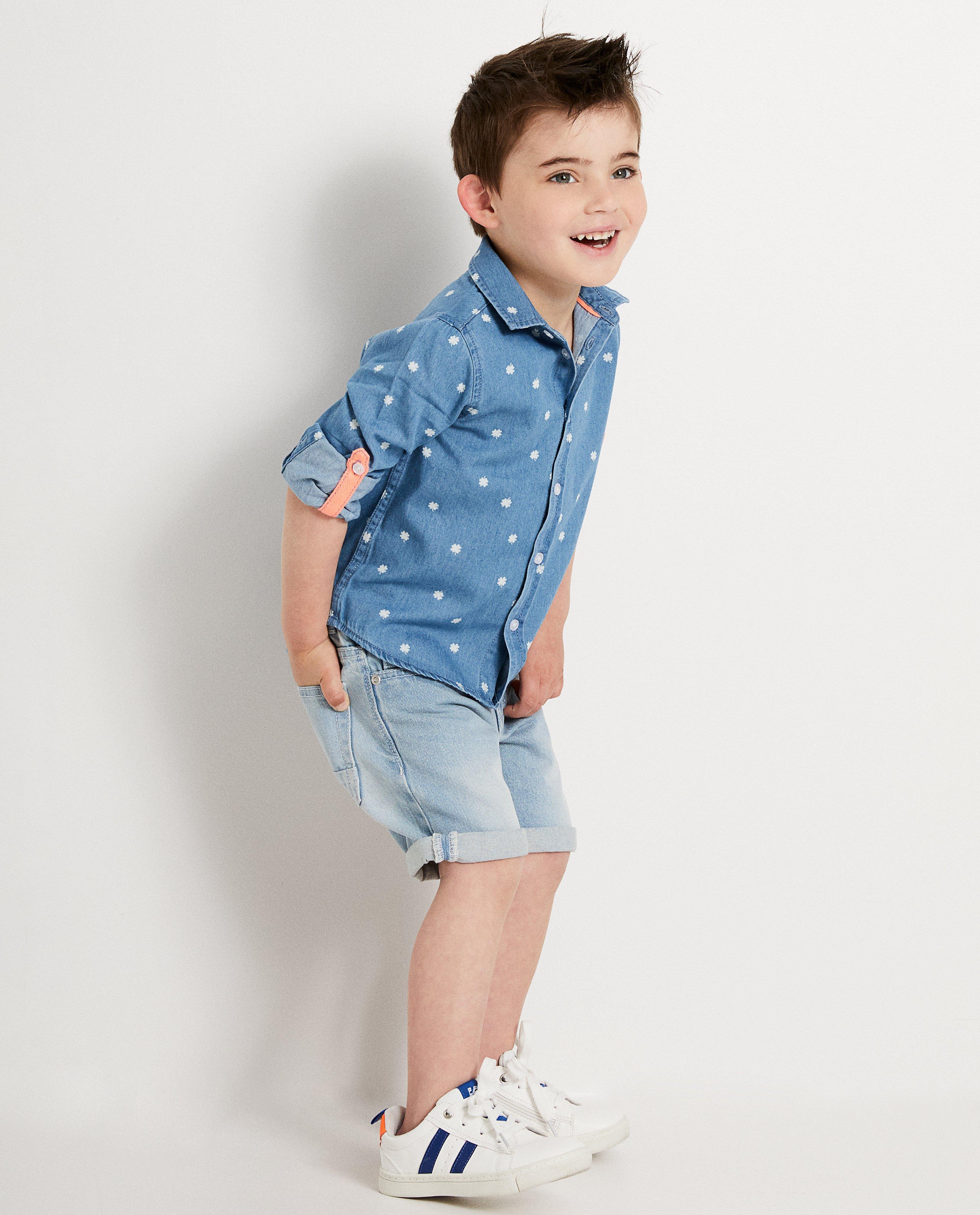 Lichtblauwe denimshort  - null - JBC