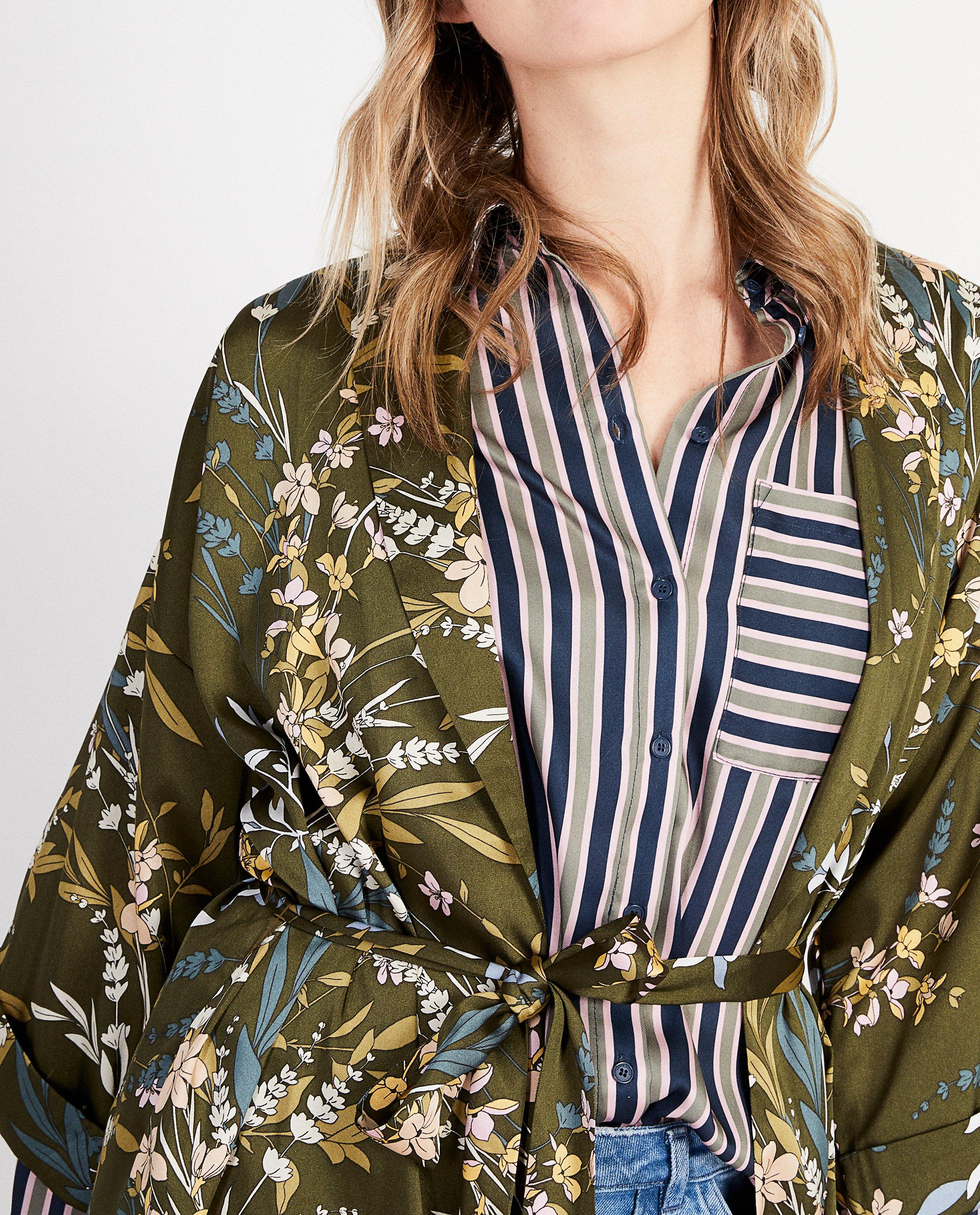 Kimono imprim&eacute; floral Karen Damen - D&eacute;tails du produit - multicolore - image num&eacute;ro 4