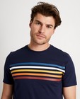 T-shirts - Donkerblauw T-shirt met strepen