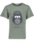 T-shirts - Kaki T-shirt met bedreigd dier 2-7 jaar
