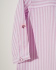 Kleedjes - Wit-roze hemdjurk met strepen
