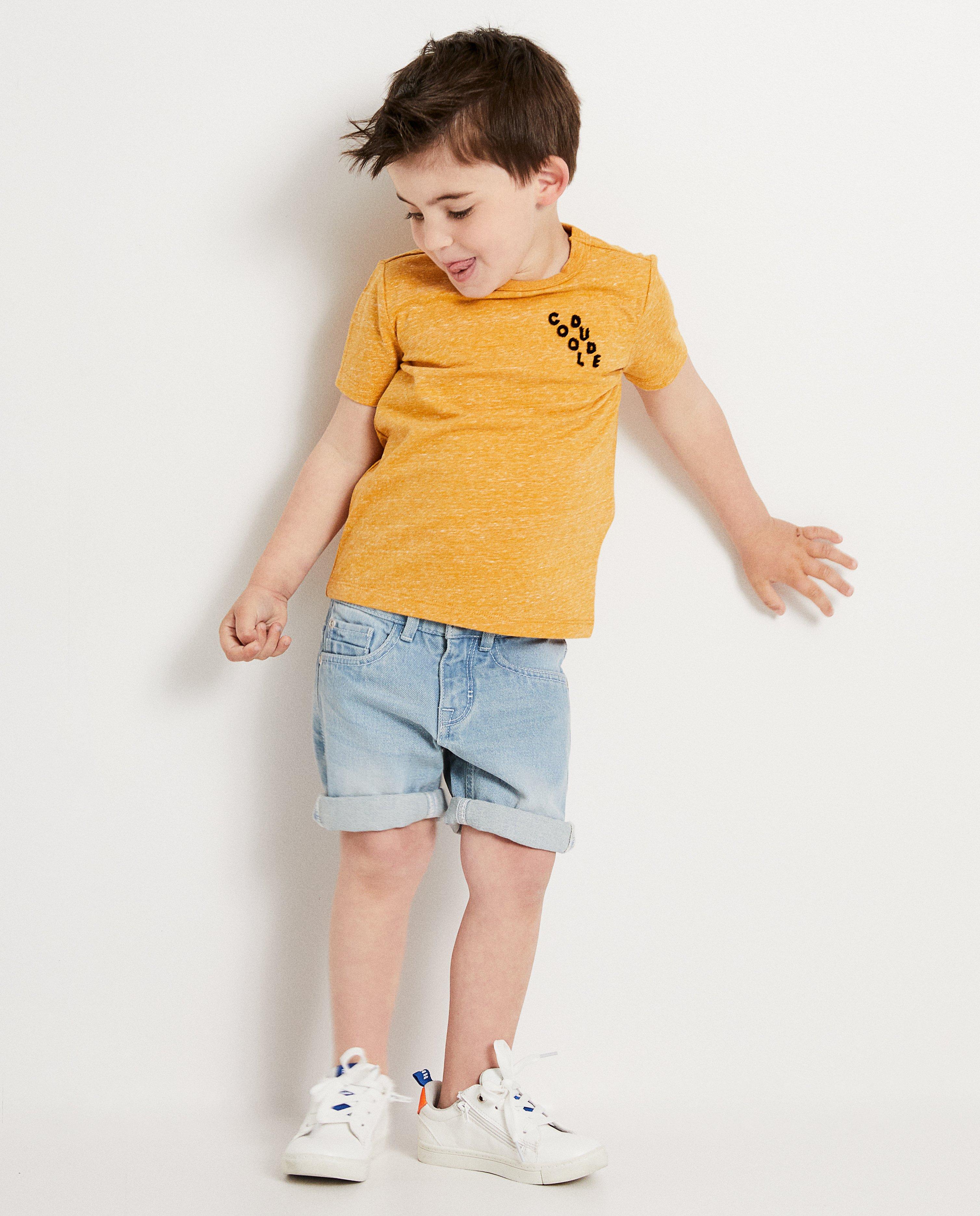Okergeel T-shirt 2-7 jaar - met print - JBC