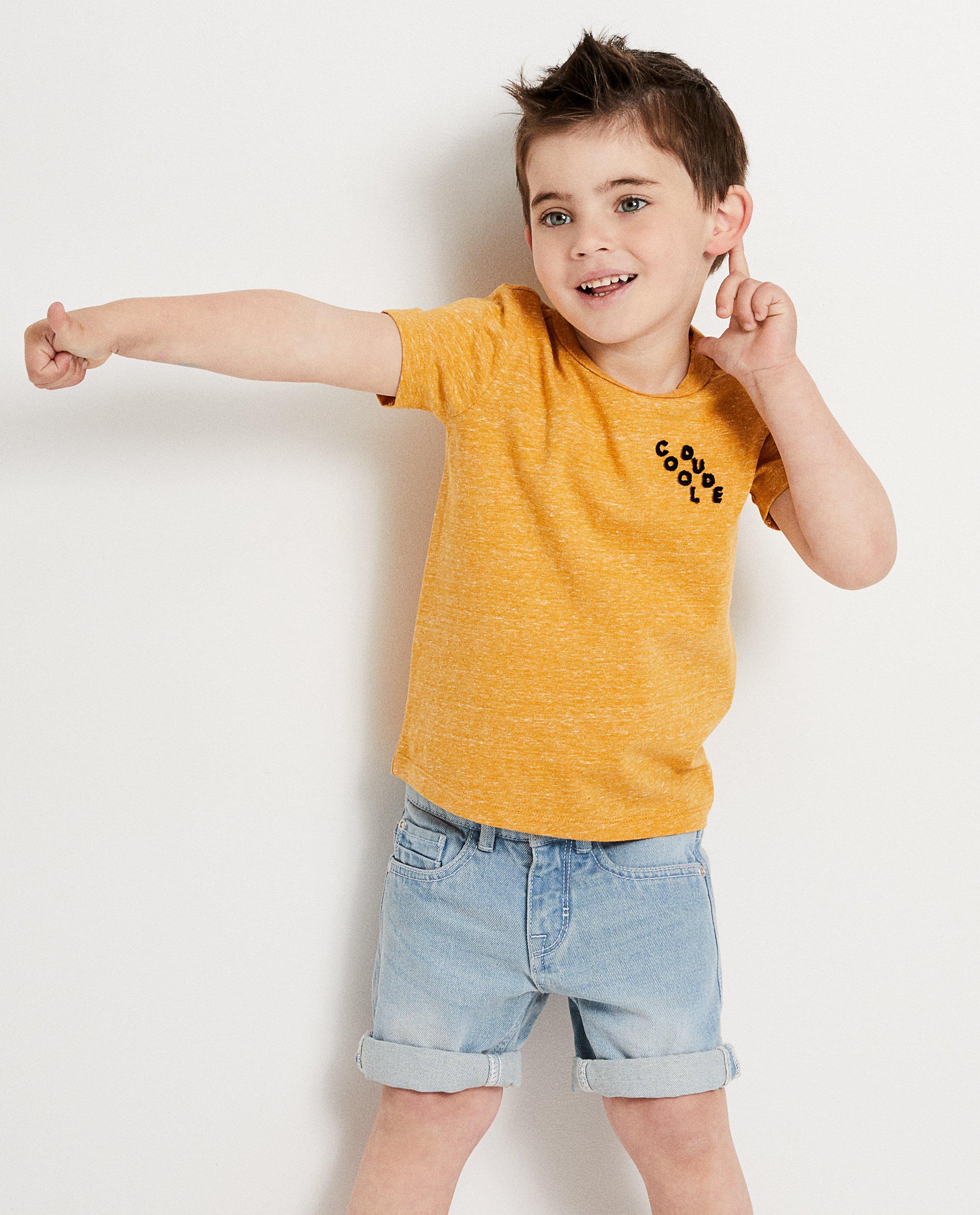 T-shirts - Okergeel T-shirt 2-7 jaar