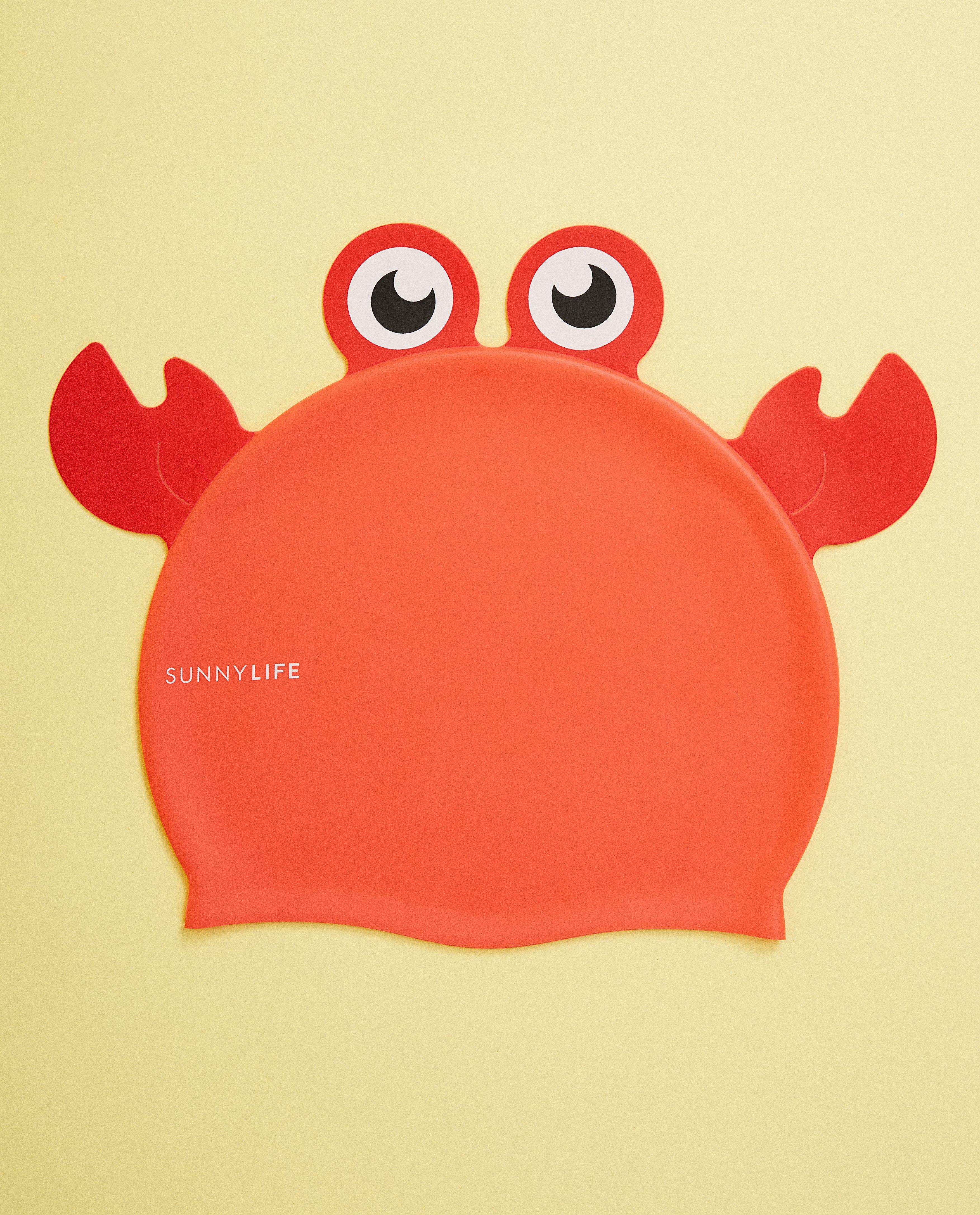 Bonnet de natation Sunnykids - rouge, avec des crabes - suli