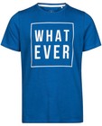 T-shirts - Blauw shirt met opschrift BESTies