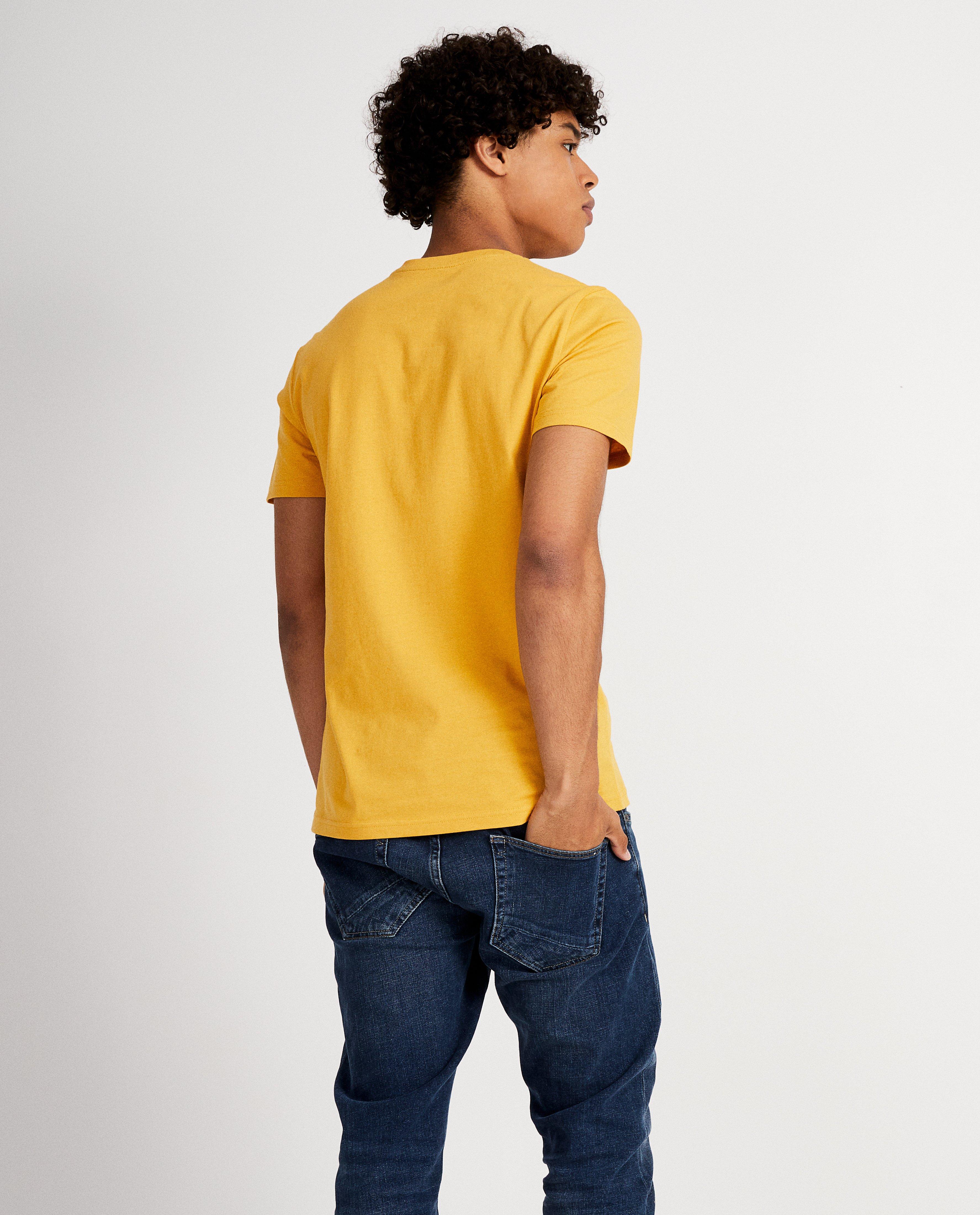 T-shirts - Geel T-shirt met 'vintage'-print